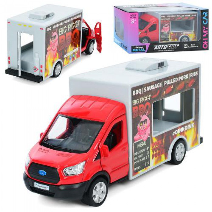 Машина AS-3130 (48шт) АвтоСвіт, Ford Transit, метал, інерц, 14,5см, відчиняються двері, гумові колес